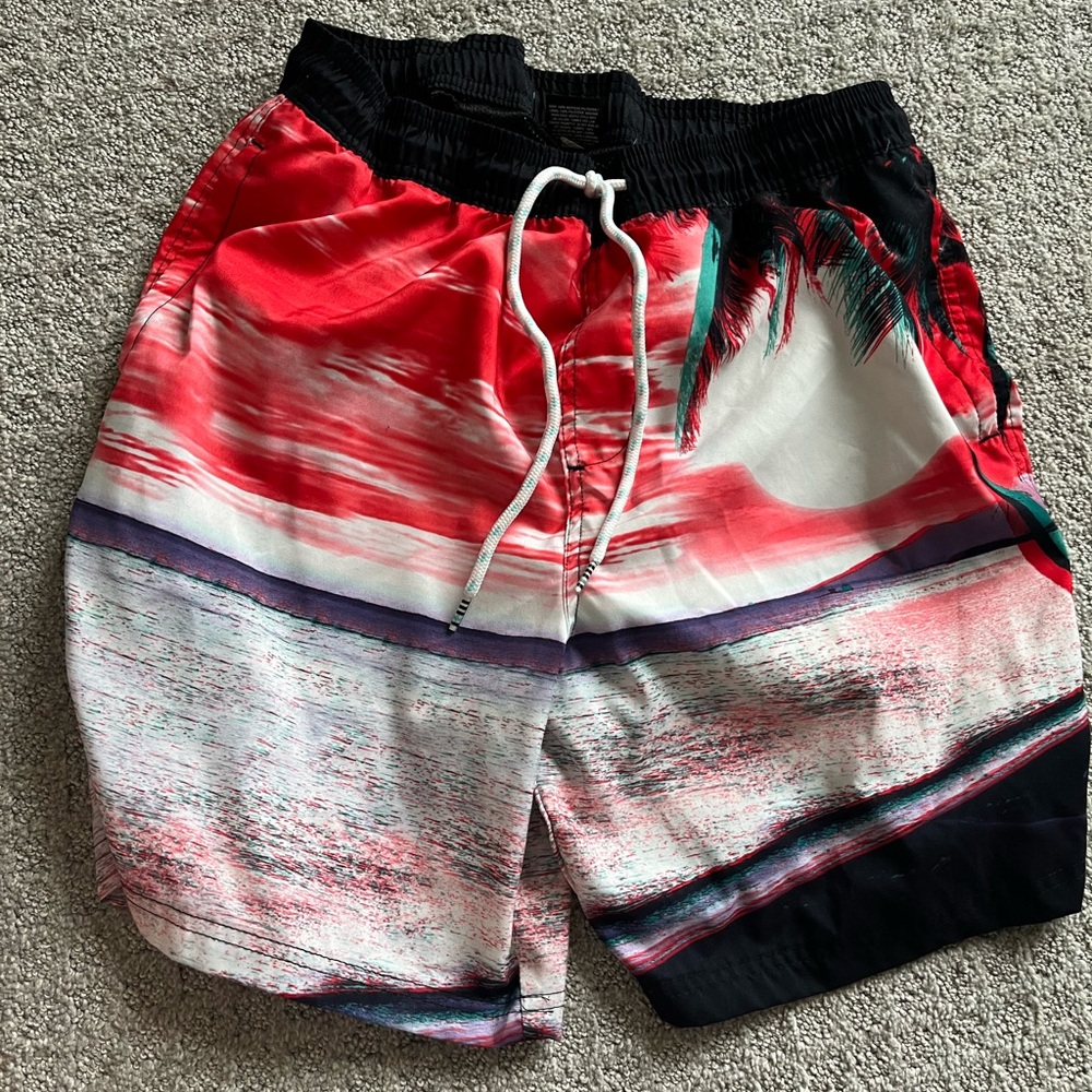 Original Use Red and Black Board Shorts